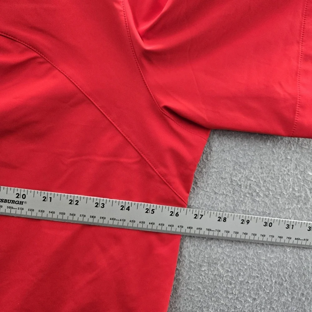 Nike Men Sweatshirt XL Red Embroidered Bulldog Quarter Zip Dri-Fit READ